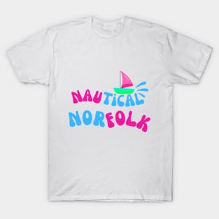 Nautical Norfolk in pink and blue T-Shirt